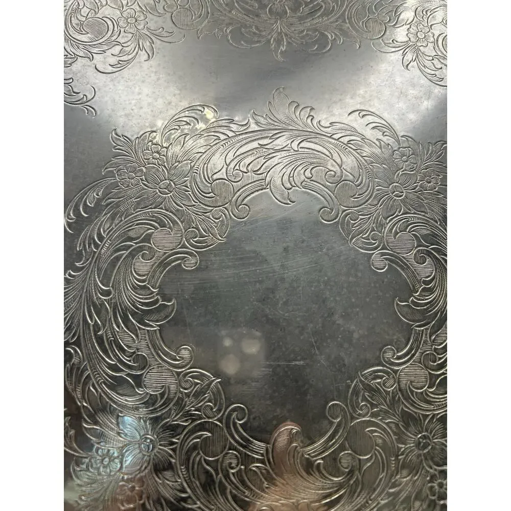 Silverplate International Silver Co. “American Rose” Serving Platter